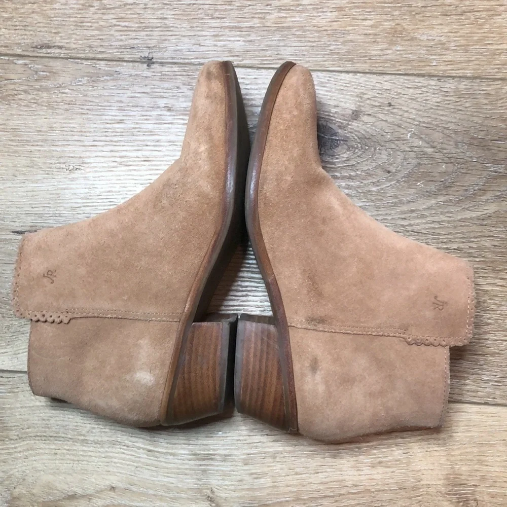 Jack Rogers Bailee Tan Suede Ankle Boots Size 6M